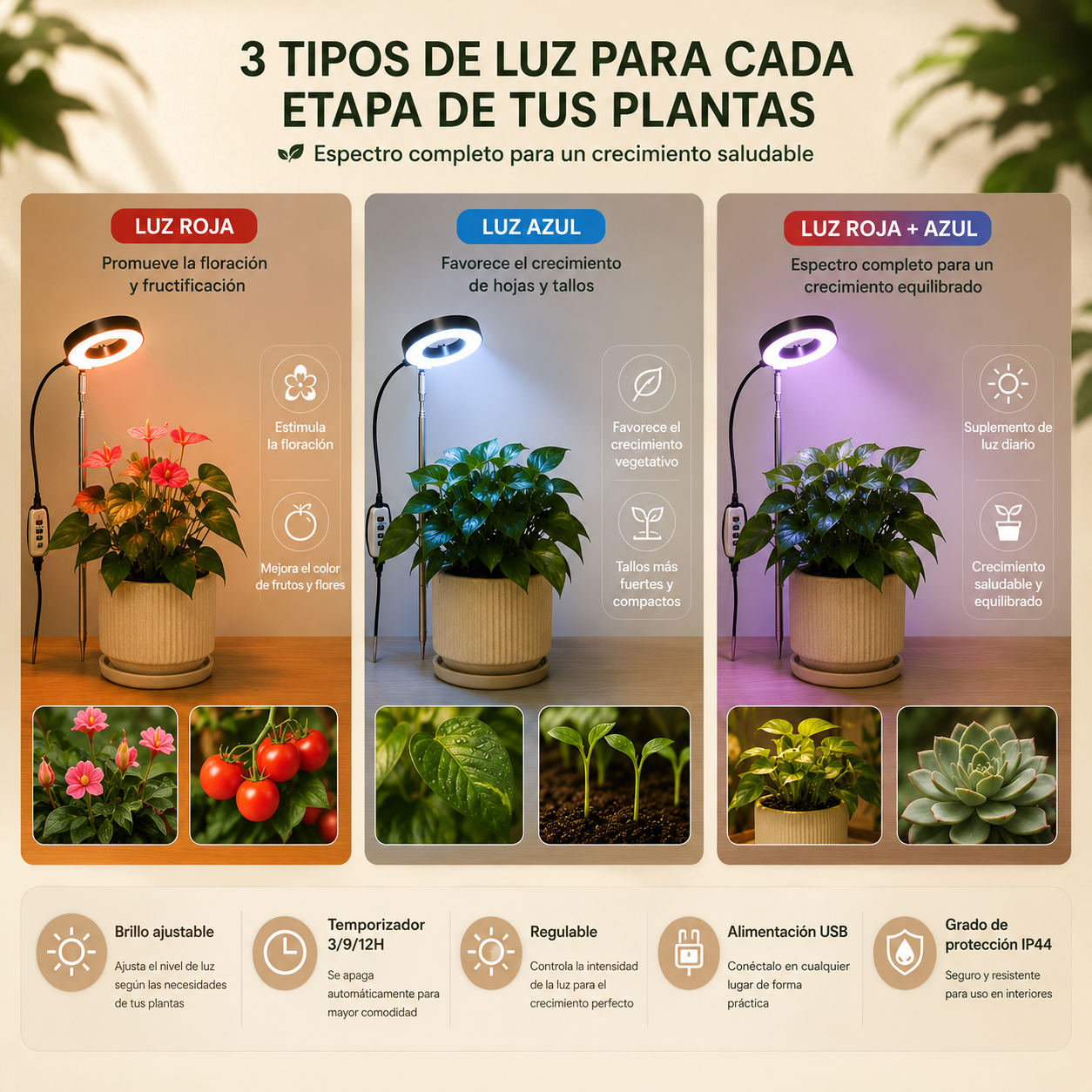 Aro Aura™ | Luz para Plantas de Interior